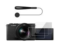 VOVMOEYA Lot de 3 films protecteurs d'écran pour Panasonic Lumix S9 avec 1 bouchon d'objectif et outils d'installation, film en verre trempé DC-S9, 0,25 mm 9H, anti-rayures, anti-bulles