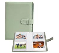 VOVMOEYA Lot de 80 pochettes pour appareil photo 3,5 x 4,5 pouces, pour Polaroid et Fujifilm Instax Wide 400/300/210, album photo 20 pages, 80 images, vert