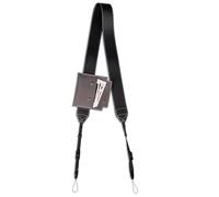 VOVMOEYA Sangle Appareil Photo en cuir PU, sangle de cou pour Sony Alpha 7 IV A6400 pour Fujifilm X100VI pour Canon pour Nikon bandoulière pour appareil photo avec poche - Noir