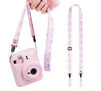 VOVMOEYA Sangle Appareil Photo pour Enfants, Sangle de Cou pour Appareil Photo pour Enfants, Lanière Appareil Photo pour Fujifilm Instax Mini Sony ZV-E10 ZV-1 ZV-1F Canon R50 M50 Nikon - Rose