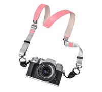 VOVMOEYA X-T50 Sangle de cou pour appareil photo, bandoulière réglable, en polyuréthane, pour photographes Fujifilm, Nikon, Canon, Sony, Minolta, Panasonic, SLR, DSLR, Rose