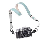 VOVMOEYA X-T50 Sangle de cou réglable en polyuréthane pour photographes Fujifilm/Nikon/Canon/Sony/Minolta/Panasonic/SLR/DSLR, bleu clair