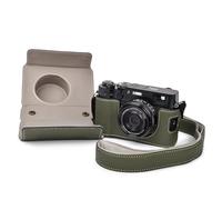 VOVMOEYA X100VI Étui, Étui pour Appareil Photo Fuji X100VI, Étui en Cuir PU Compatible avec Appareil Photo Numérique Fujifilm X100VI avec Sangle pour Appareil Photo - Vert