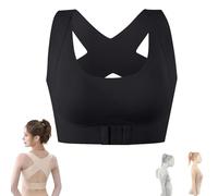 Vowtrlleoy Soutien-gorge correcteur de posture avec boucle avant pour femme, soutien dorsal orthopédique anti-affaissement, Noir , M