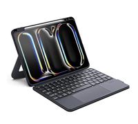 VOWUBO Étui avec clavier magique amovible pour iPad Air 11" M3/M2 (2024)/iPad Air 5e/4e génération, iPad Pro 11" (1e/2e/3e/4e) avec pavé tactile multipoint, béquille multi-angle
