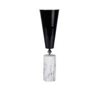 Vox Lampe à Poser Marbre Blanc & Chrome/Noir Grand