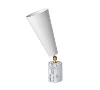 Vox Lampe à Poser Marbre Blanc & Laiton Mat/ Blanc Petit