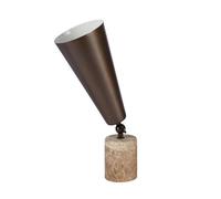 Vox Lampe à Poser Marbre Brun & Bronze Mat Petit