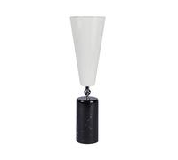 Vox Lampe à Poser Marbre Noir & Chrome/Blanc Grand