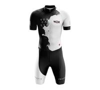 VOXCAUTQ Combinaison de Cyclisme pour Homme,Homme Pro Trifonction Manches Courtes,Triathlon Plus Proche pour Le Racing Tri Suit,Triathlon Suit Men’s Quick Dry, Breathable (Typ-11,XS)