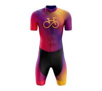 VOXCAUTQ Combinaison de Cyclisme pour Homme,Homme Pro Trifonction Manches Courtes,Triathlon Plus Proche pour Le Racing Tri Suit,Triathlon Suit Men’s Quick Dry, Breathable (TYP-1,L)