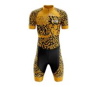 VOXCAUTQ Combinaison de Cyclisme pour Homme,Homme Pro Trifonction Manches Courtes,Triathlon Plus Proche pour Le Racing Tri Suit,Triathlon Suit Men’s Quick Dry, Breathable (TYP-7,L)