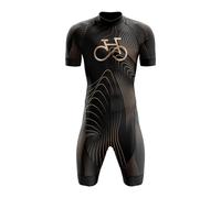 VOXCAUTQ Combinaison de Cyclisme pour Homme,Homme Pro Trifonction Manches Courtes,Triathlon Plus Proche pour Le Racing Tri Suit,Triathlon Suit Men’s Quick Dry, Breathable (TYP-2,L)