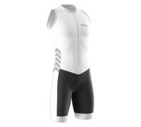 VOXCAUTQ Combinaison Triathlon Homme Sans Manches, Tissu Lycra Respirant Utilisé pour Natation, Cyclisme & Course à Pied | Capable d'Évacuer l'Humidité (11,M)