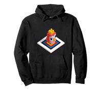 Voxel Art Coucou Rose avec Couronne Motif Oiseau Mignon Sweat à Capuche