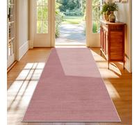 Voxirum Tapis de Cuisine Devant Evier Lavable Tapis de Passage Tapis de Couloir Antidérapant Tapis de Porte d'Entrée Interieur Tapis de Sol pour Cuisine, Salle à Manger, Buanderie Rose 70 x 140 cm