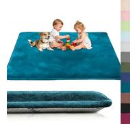Voxirum Tapis d'Éveil Antidérapant, 3cm Épaisseur Tapis d’Éveil et Matelas pour Parc Bébé, Mousse Mémoire Haute Qualité pour Bébé et Enfant Tapis de Jeux, Cadeau bébé 90 x 160 cm Bleu Foncé