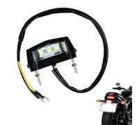 Voxlvytic Éclairage de plaque d’immatriculation moto LED 12V universel, feu arrière blanc à 3 LED pour moto, scooter, quad et ATV, étanche, basse consommation, montage facile par boulon