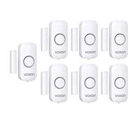 VOXON Alarme Porte et Fenêtre, Mode d'Alarme de Chime 2-en-1, Alarme de Maison Facile à Installer, Magnetic Window Door Burglar Alarm with 100dB Loud for Kids Safety Home Shop Security(7 unités)