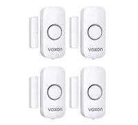 VOXON Alarme Porte et Fenêtre, Mode d'Alarme de Chime 2-en-1, Alarme de Maison Facile à Installer, Magnetic Window Door Burglar Alarm with 100dB Loud for Kids Safety Home Shop Security (4 unités)