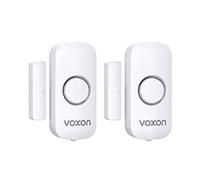 VOXON Alarme Porte et Fenêtre, Mode d'Alarme de Chime 2-en-1, Alarme de Maison Facile à Installer, Magnetic Window Door Burglar Alarm with 100dB Loud for Kids Safety Home Shop Security (2 unités)