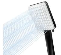 VOXON Pommeau de Douche Haute Pression avec 6 Modes, Pommeau de Douche Carré Econome en eau, avec Bouton de Réglage à une Main et Buse en Silicone Anti-colmatage, Chromé, Grand Douchette Douche