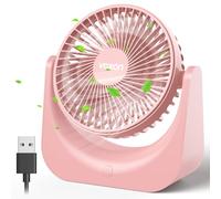 VOXON Ventilateur USB, Silencieux Portable, Mini Puissant, 5 Vitesses, Maison et Voiture