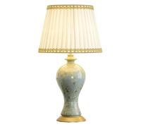 VOXYPQ Lampe De Table Classique Américaine En Céramique, Style Floral, Idéale Pour Une Table De Chevet, Un Bureau, Un Salon, Une Chambre À Coucher, Un Bureau, Une Bibliothèque Ou Une Salle D'étude.