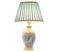 VOXYPQ Lampe De Table Florale Classique Américaine En Céramique, Lampe De Chevet Classique De Style Cottage, Lampe De Chevet Pour Chambre À Coucher, Salon, Bureau, Bibliothèque Universitaire, Salle