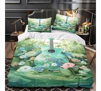 VOXYTMLWG Acoustic Guitar Parure de Lit 3D Imprimée Microfibre 3 Pièces Éclair Super Douce Floral Ensemble De Literie Super Douce Hypoallergique for Garçons Filles Single（135x200cm）