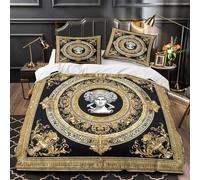 VOXYTMLWG Classical Bust Ensemble De Literie 3D Imprimée Microfibre 3 Pièces 2 Taies Douce Baroque Ornate Linge de Lit Confortable Hypoallergique for Couple Single（135x200cm）