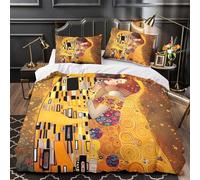 VOXYTMLWG Romantic Kiss Housse de Couette Microfibre Résistante 3D Effet 3 Pièces 2xTaies Ultra Douce Nouveau Ensemble De Literie Hypoallergique Entretien Facile for Femmes Super King（260x220cm）