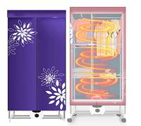 VOYADE Cintre Pliable, Garde-Robe à Domicile, DéShumidificateur De VêTements, SéChage Rapide des VêTements, Tuyaux en Acier Inoxydable, Fonction De Synchronisation,Purple