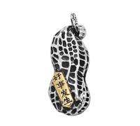 VOYADE Pendentif Cacahuète Porte-Bonheur En Argent Sterling S925, Collier Pendentif En Argent Sterling Personnalisé Pour Hommes Et Femmes,Argent,Pendant + Chain 50cm