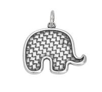 VOYADE Pendentif Éléphant Tressé En Argent Sterling S925, Collier Pendentif En Argent Sterling À La Mode Rétro,Argent,Single Pendant