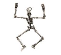VOYADE Pendentif Squelette En Argent S925, Pendentif En Argent Pour Homme,Argent,Single Pendant