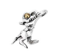 VOYADE S925 Pendentif En Argent Sterling En Forme De Petit Tyrannosaurus Rex, Collier En Argent Sterling Avec Pendentif En Forme De Petit Dinosaure,Argent,Pendant + Chain 70cm