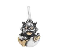 VOYADE S925 Pendentif Oeuf Pixie En Argent Sterling, Collier Pendentif En Argent Sterling Personnalisé À La Mode Et Polyvalent Pour Hommes Et Femmes,Argent,Pendant + Chain 55cm