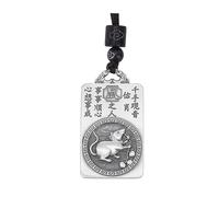 VOYADE S925 Sterling Silver Zodiac Huit Pendentifs Bouddha De Vie, Collier Pendentif En Argent Sterling Pour Hommes Et Femmes Vintage Fashion Wild,Argent,Pendant + Chain 60cm