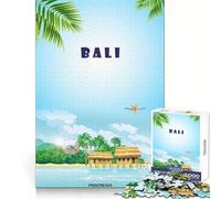 Voyage à Bali, Indonésie Puzzle de 1000 pièces pour Adolescents Activité relaxante et stimulante pour la mémoire Cadeau Festif (38x52cm)