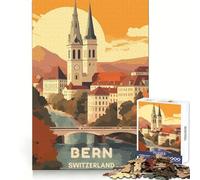Voyage à Berne Puzzle de 1000 pièces pour Adolescents Développe la logique et Offre Un Divertissement Occasionnel Assemblage précis Cadeau attentionné (50x75cm)