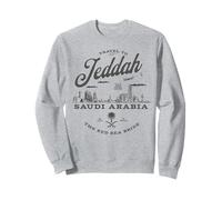 Voyage à Jeddah Arabie Saoudite Vintage Skyline Sweatshirt