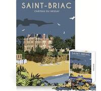 Voyage à Saint Briac Puzzle de 1000 pièces pour Adolescents Développe la dextérité mentale Jeu Calme et Amusant Qualité supérieure Cadeau de Noël (38x52cm)