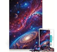 Voyage à Travers Le Cosmos Puzzle de 1000 pièces pour Adultes Jeu de mémoire Emboîtement précis sans espaces Activité apaisante pour Une Pause mentale (50x75cm)