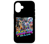 Voyage amusant à l'herbe à chat mieux que la réalité Crazy Cats On Catnip Coque pour iPhone 16