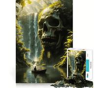 Voyage au cœur du crâne de la Jungle Puzzle 1000 pièces Jeu de Construction Focus Assemblage Parfait sans écart Activité gratifiante pour Les Jours de Pluie (50x75cm)