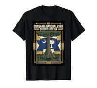 Voyage avec Drapeau de l'État de Caroline du Sud dans Le Parc National de Congaree T-Shirt