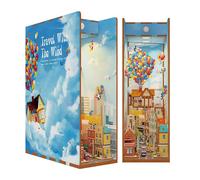 Voyage Avec Le Vent Le Livre Nook De L'Âge De La Vapeur Puzzle En Bois 3D LED
