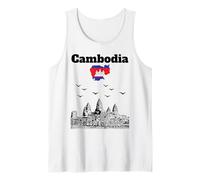 Voyage Cambodge Souvenir Architecture Amant Drapeau cambodgien Débardeur