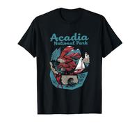 Voyage côtier du Phare du Homard du Maine Acadia National Park T-Shirt Graphique avec Valeur